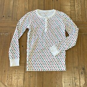 Roberta roller rabbit holiday heart pajama top